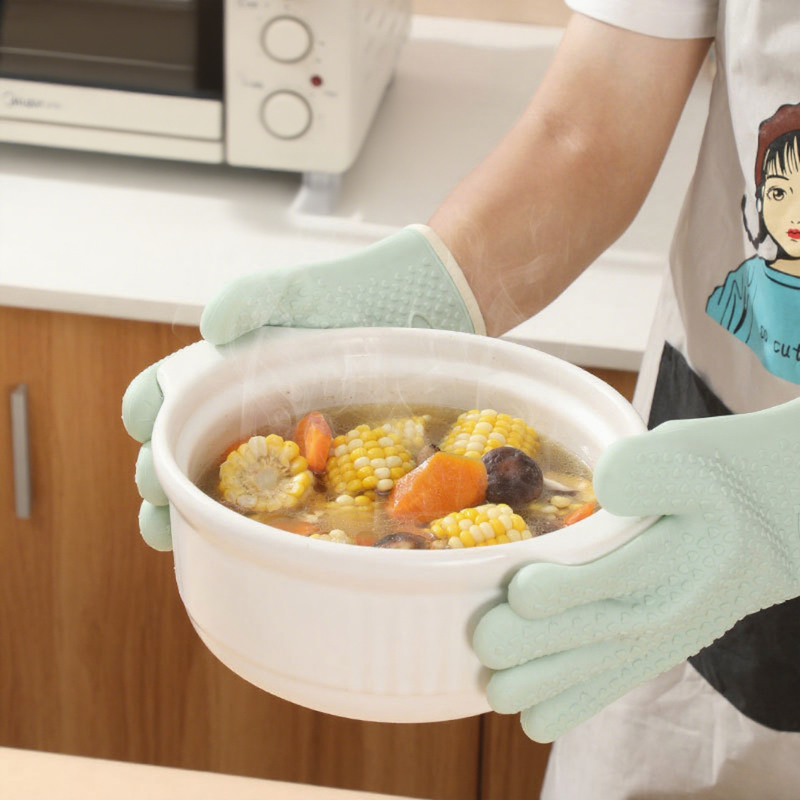 Thickened Silicone Heat-Resistant Gloves (One Pair) - Image 2